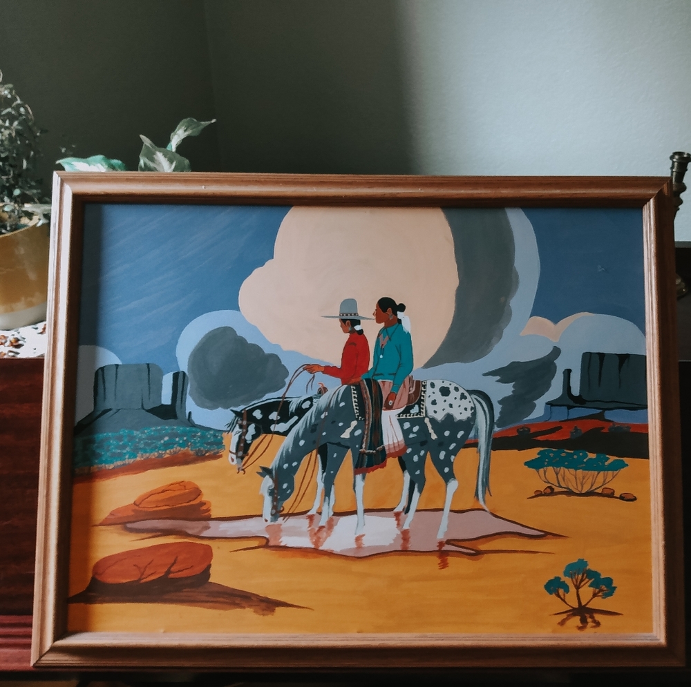 Southwestern framed painting